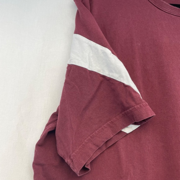 Reebok T-Shirt Maroon White Men’s Size Extra Large - Picture 3 of 11